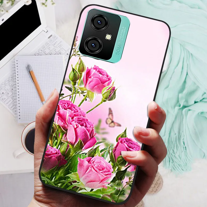 Silicone Soft Lions Cat Black Bumper Protective Case Cover