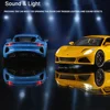 1:24 Lotus Emira Sportcar Miniature Car Model Toy Alloy Diecast Vehicles Doors Opened Sound Light Pull Back Collect Toys for Boy 4