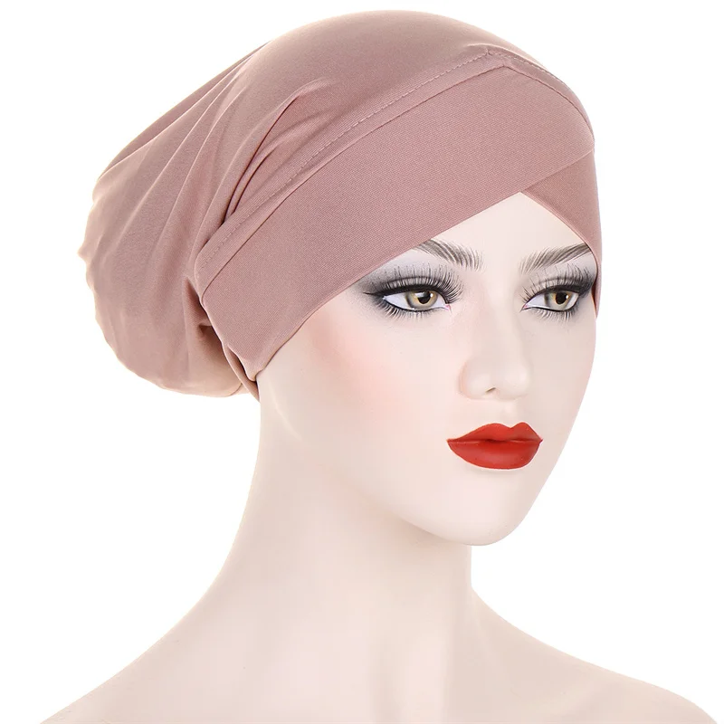 

Women's Turban Hats Muslim Indian Turkey Caps Solid Colors Headbands Fashion Headscarf 2023 New Autumn