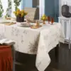 Print Cotton Linen Tablecloth Rustic Garden Natural Botanical Decorative Table Cover for Kitchen Dining Spring Summer Picnic 2
