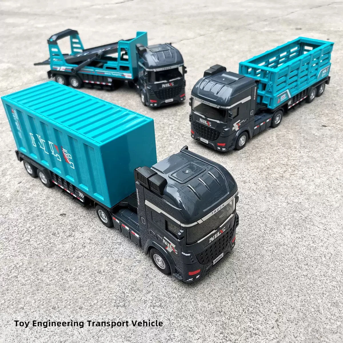 1pcs children I play construction truck toys engineering toys boy party role play desktop decoration indoor and outdoor games - 2