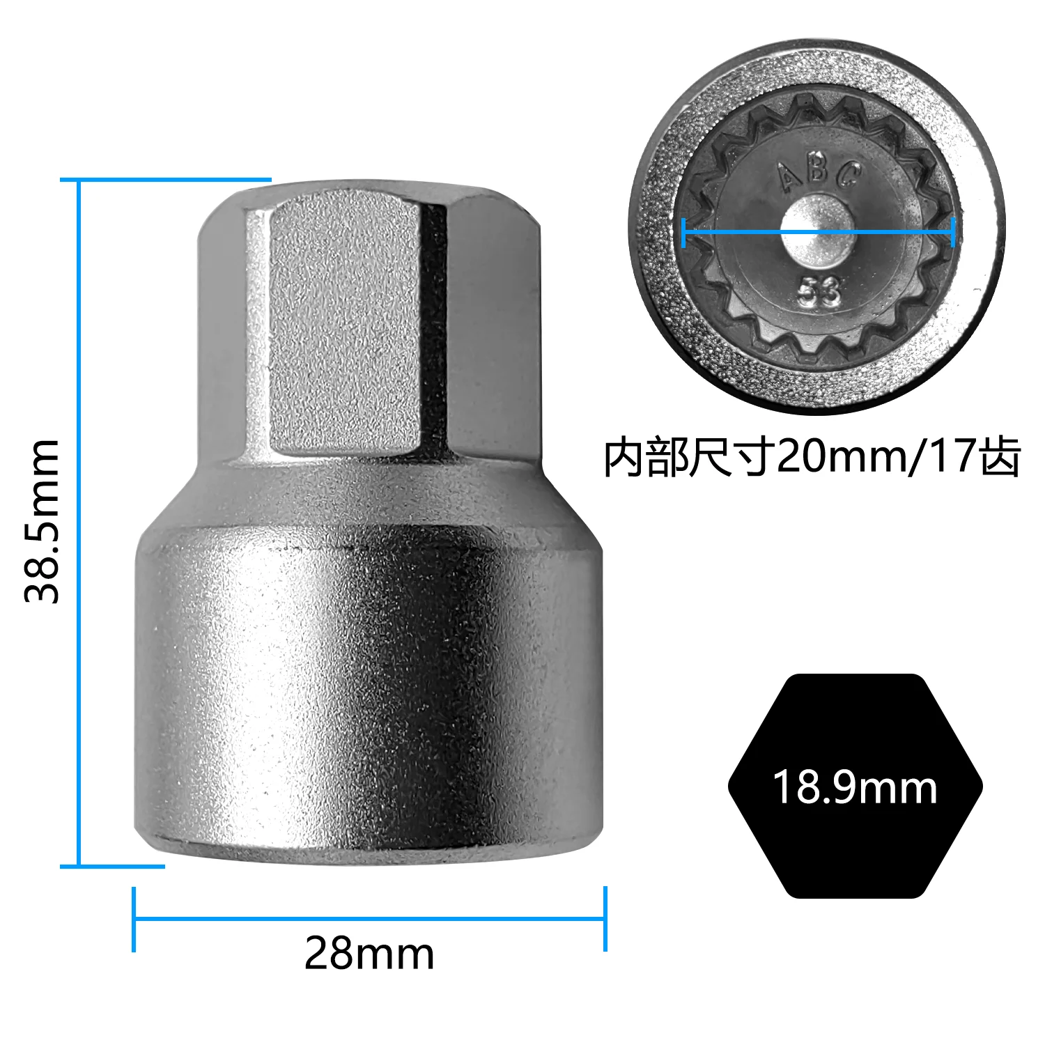 20er Pack Rad verriegelung mutter Schlüssel loch Diebstahls icherung für Porsche Cayenne Panamera Volkswagen Touareg 14pt – Detail 4