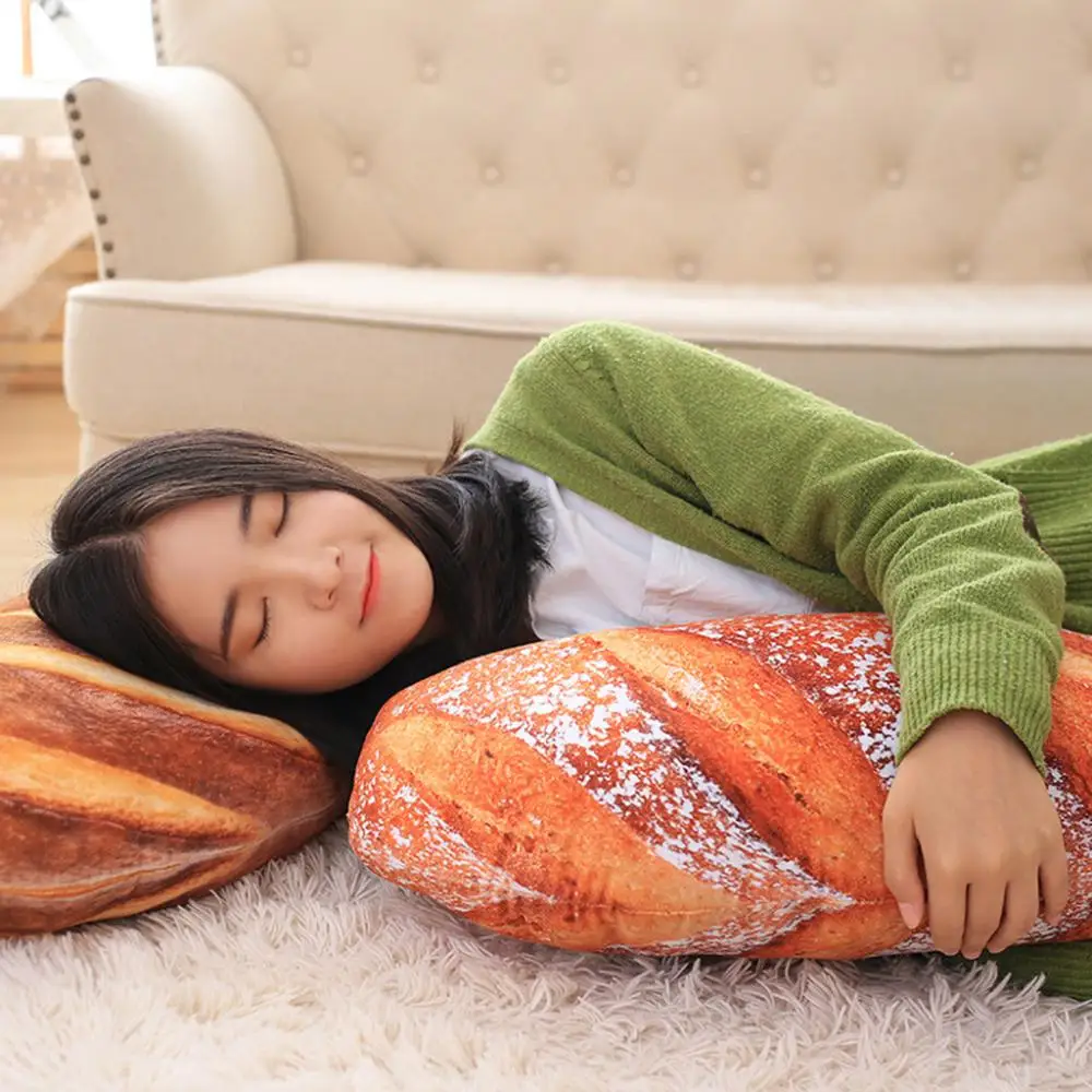 Bread Design Plush Throw Pillow Cushion 3D Simulation Lumbar Back Support Decorative Pillows For Sofa Bedroom Living Room 6