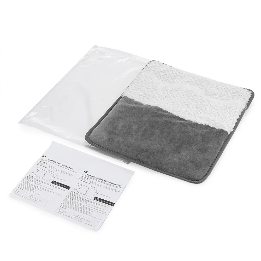 Electric Foot Heating Pad USB Charging Soft Plush 50°C Winter Foot Warmer Heater Improve Sleeping Household Foot Warming Mat