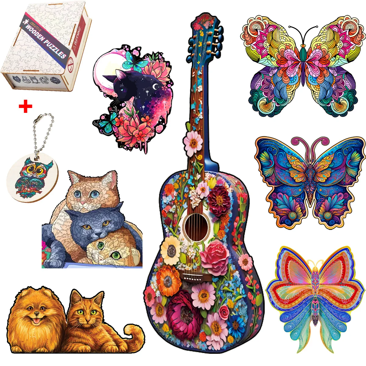 

Popular Irregular Animal Shape Wooden Jigsaw Puzzles Elegant Wood Special Gift Kids Toy Interesting Family DIY Interactive Games
