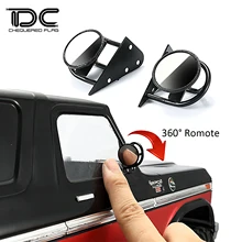 

DJC TRX4 Movable Metal Rearview Mirror Kit For 1/10 TRAXXAS TRX-4 Bronco D90 AXIAL SCX10 III RC4WD Crawler Car Parts RC 자동차 장난감