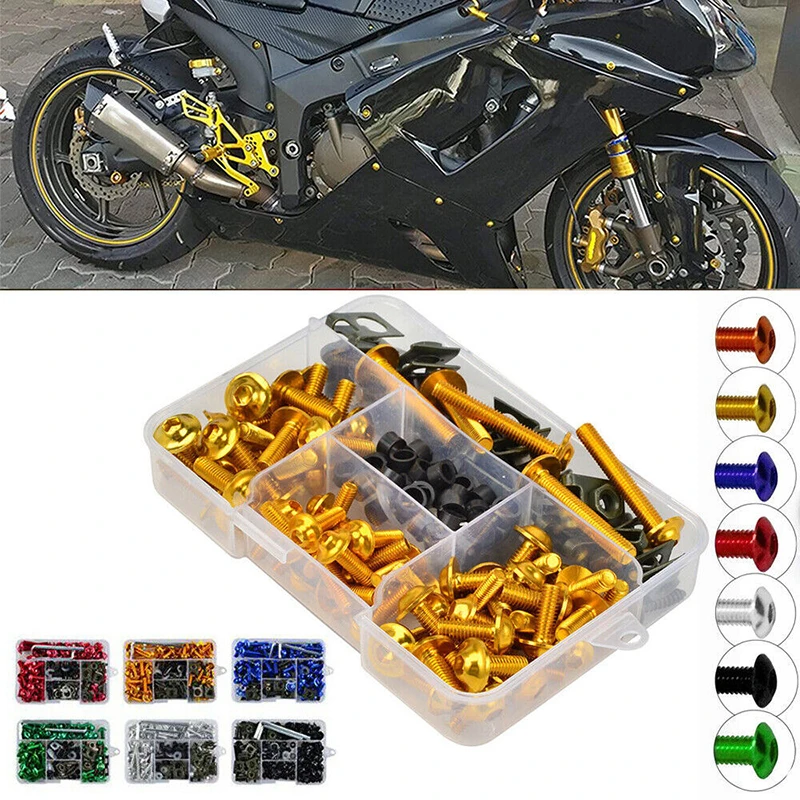 177PCS Fairing Bolts Kit CNC Screws Nut For Honda CBR600RR CBR900RR