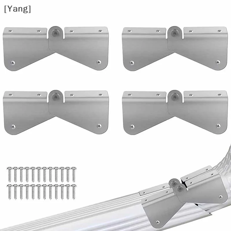2/4Pcs Stainless Steel Gutter Extension Hinge Downspout Extension Hinge Zip Gutter Easy Installation