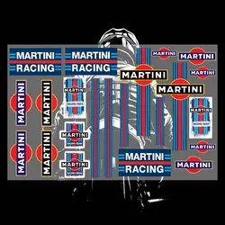 Vintage Racing Striped Waterproof Decals - Red, Blue, White Combo - 30CM (Z1)