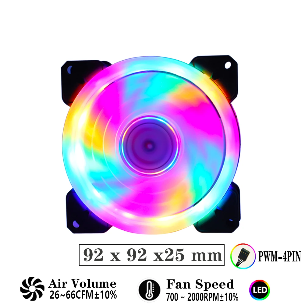 Ventilador de Refrigeração para Caixa de Computador para Chassi Radiador Refrigerador pc Silencioso dc 12v 9cm 90 mm 92 mm Pwm 4pin - Imagem 6