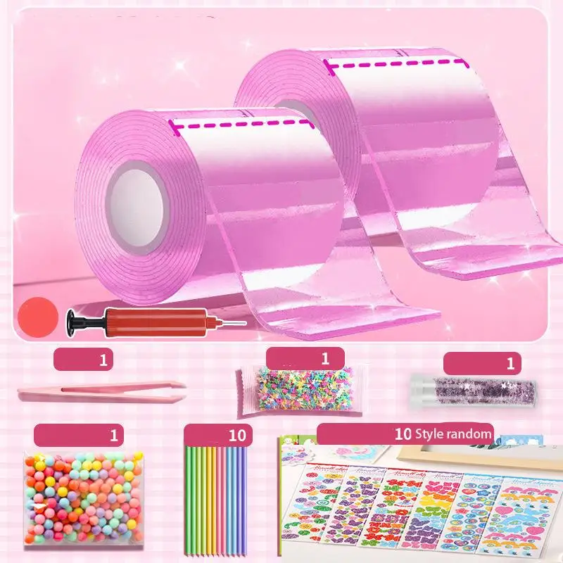 Description Picture 3 of itemPET Nano Tape Double-Sided Tape Set Kneading Music Bubble Blowing Stress Relief Toys Adhesive Sealant Hardware Home Decoration