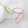 HECHENG, Love Heart Bangle Candy Bracelet for Women Rose Neon Green Enamel Bracelet, Gold Color Infinity Jewelry wholesale 1