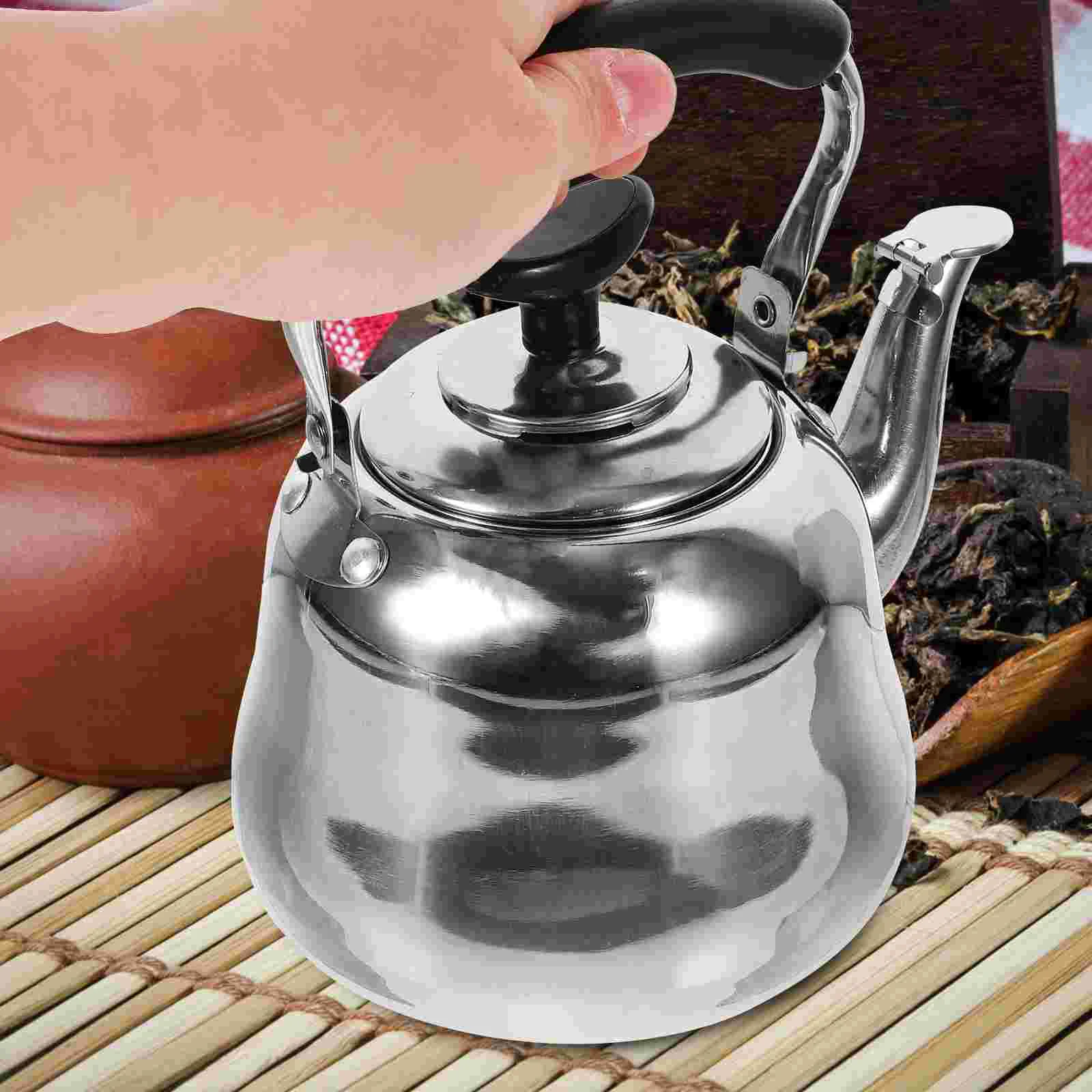 Stainless Steel Kettle Whistling Tea Water Holder Vintage Stovetop Teakettle Teapot for