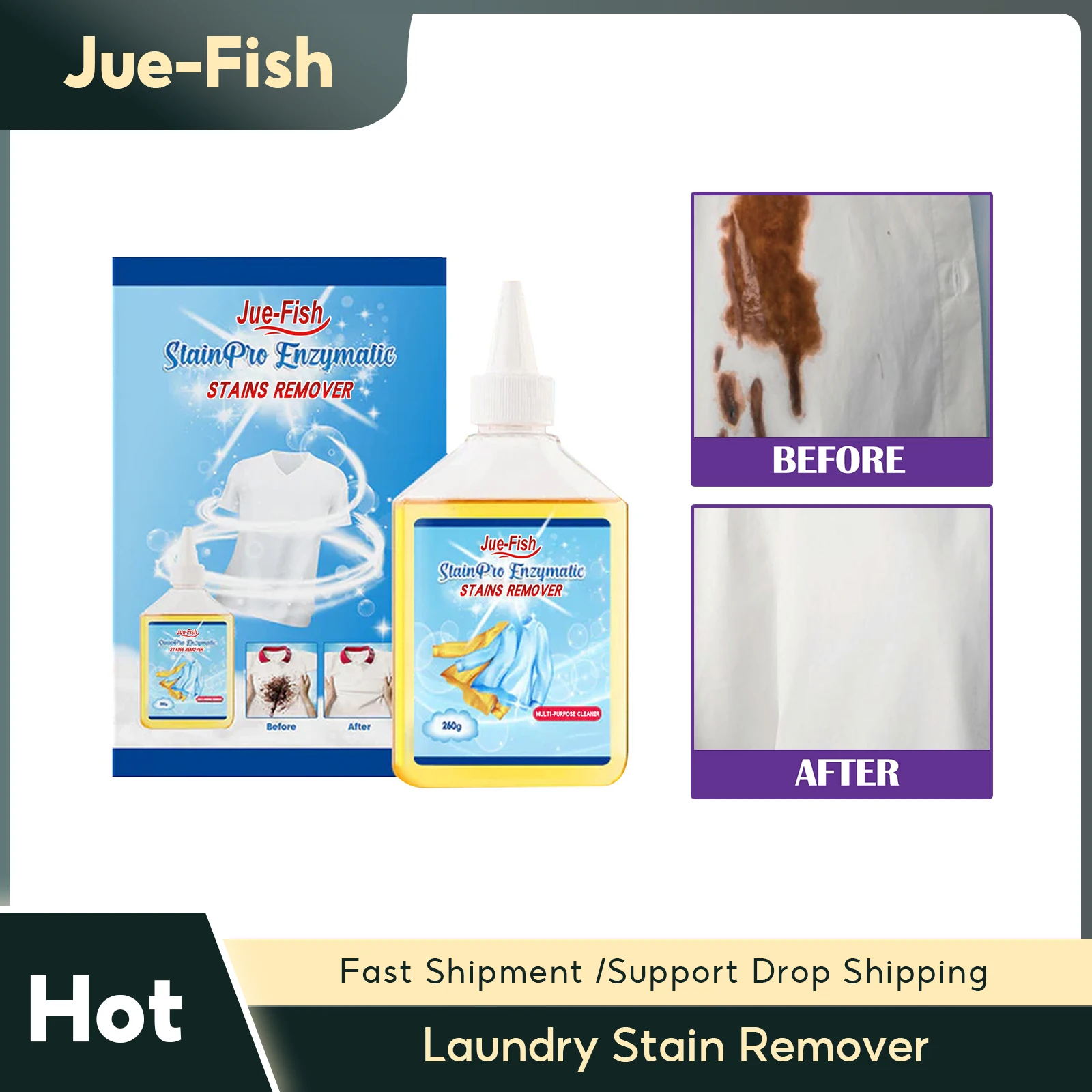 Laundry Stain Remover Portable Active Enzyme Clothing Stains Removal Agents Household Dormitory Oil Cleaning Laundry Detergent