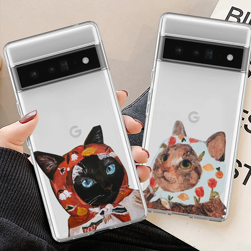 Vintage Animals Cat Clear Case - Transparent Protective Cover
