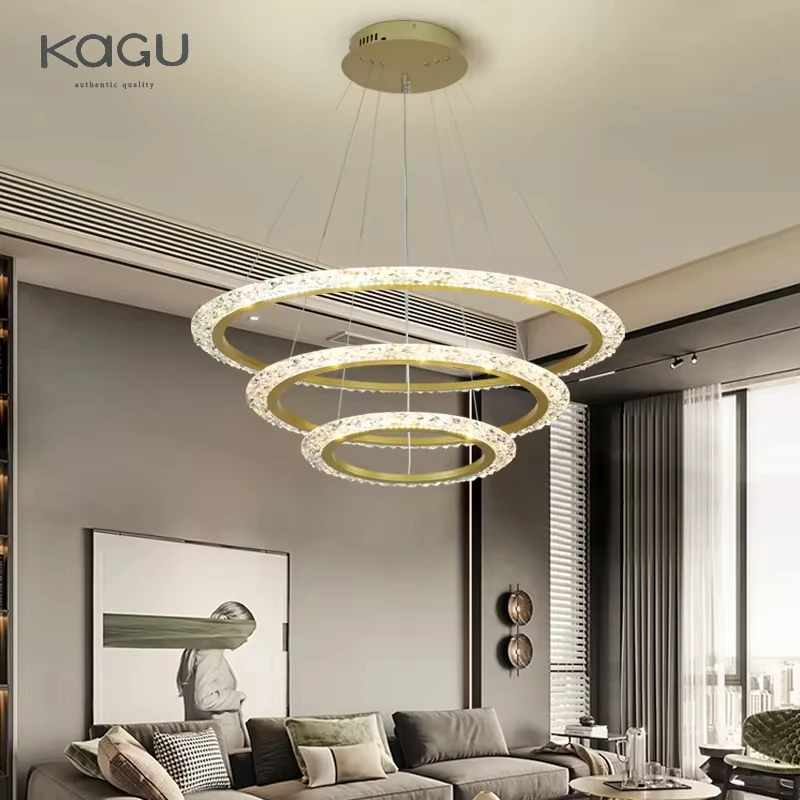 Kristallen plafondlamp, dimbaar, goud, retro, rond, plafondlamp met afstandsbediening, 50 cm, led-kroonluchter, slaapkamer, woonkamer, eetkamer, kinderkamer, logeerkamer, bloemblaadjes, design