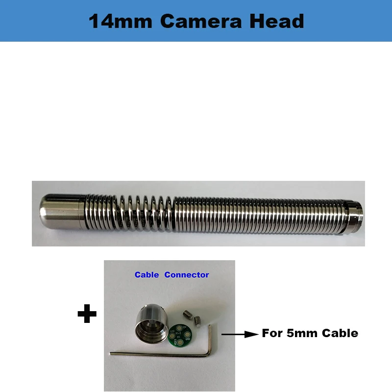 14mm Camera Head 512Hz Transmitter IP68 304 Waterproof Locator Industrial Pipe Sewer Drain Inspection Endoscope Camera TIMUKJ 5