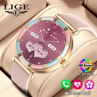LIGE 2025 New Women Smartwatch Bluetooth Call Lady Watches Sport Waterproof Heart Rate Sleep Smart Watch For Women Present Gift