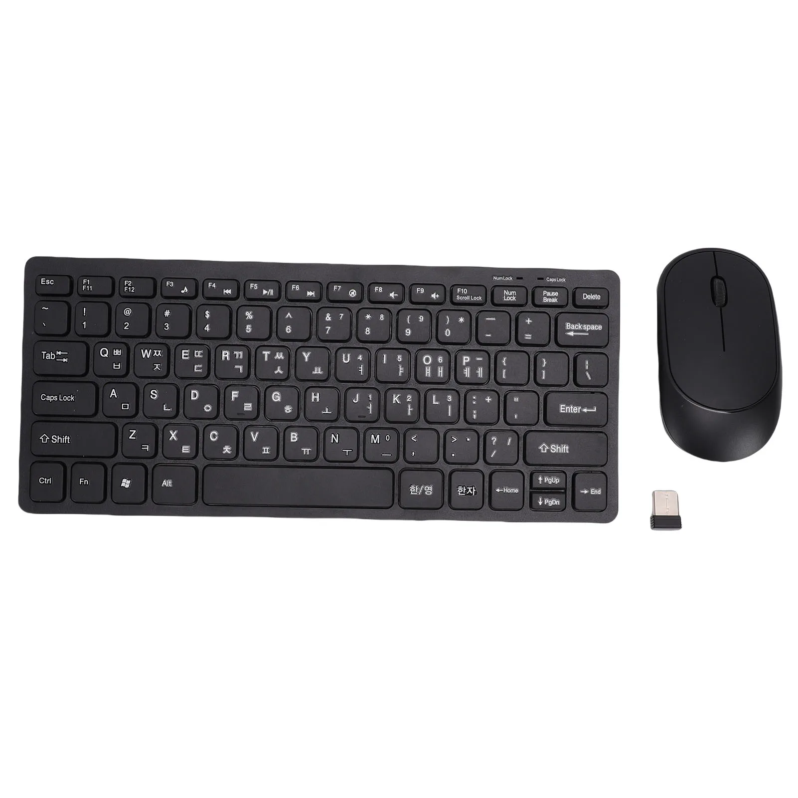 Wireless Slim Keyboard and Silent Mouse Combo - 2.4GHz Connectivity, 78-Key Korean Layout