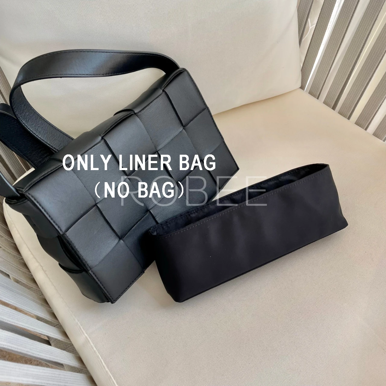 Rose ONLINE For BV Bottega Cassette Bag, nylon liner bag 
