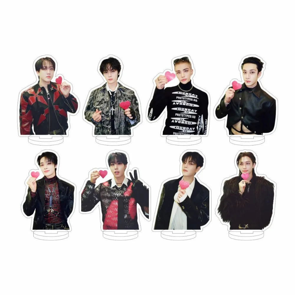 Korean Idol Felix Hyunjin Valentine's Day New Acrylic Double-sided Standing Tabletop Ornament Seungmin Han Changbin Lee Know 5