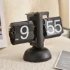 Auto Flip Calendar Clock Nordic Home Decor Figures Clocks Stainless Steel Mechanical Auto Flip Office Living Room Desk Decor 2