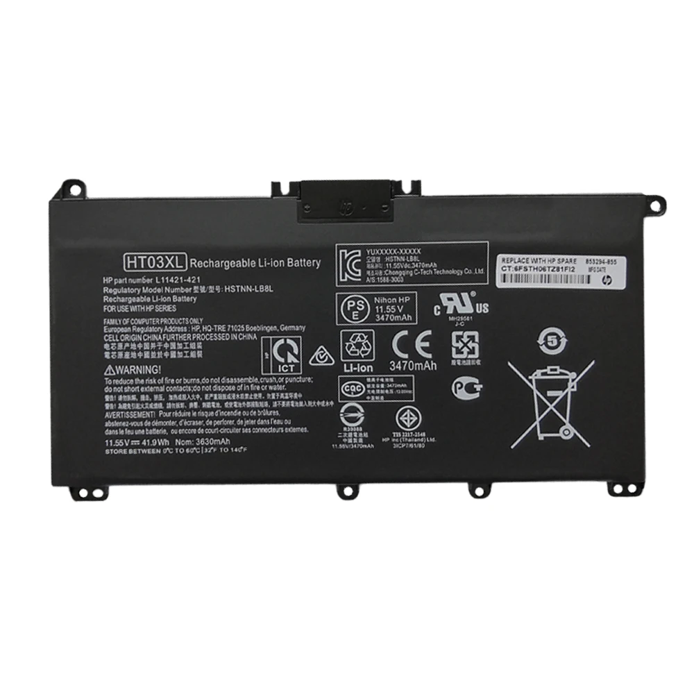 Bateria para hp Pavilion 250 255 g7 L11119855 L114211c1 L114212c2 15-cw1000au Tpn-q209 Hstnn-lb8m Db8r Ht03xl 15-cs0037t Ht03 - Imagem 6