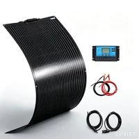 Kit de panneaux solaires flexibles 100W/120W/150W, système de charge solaire hors réseau 12V avec contrôleur et câbles pour camping-car, bateau, caravane 1