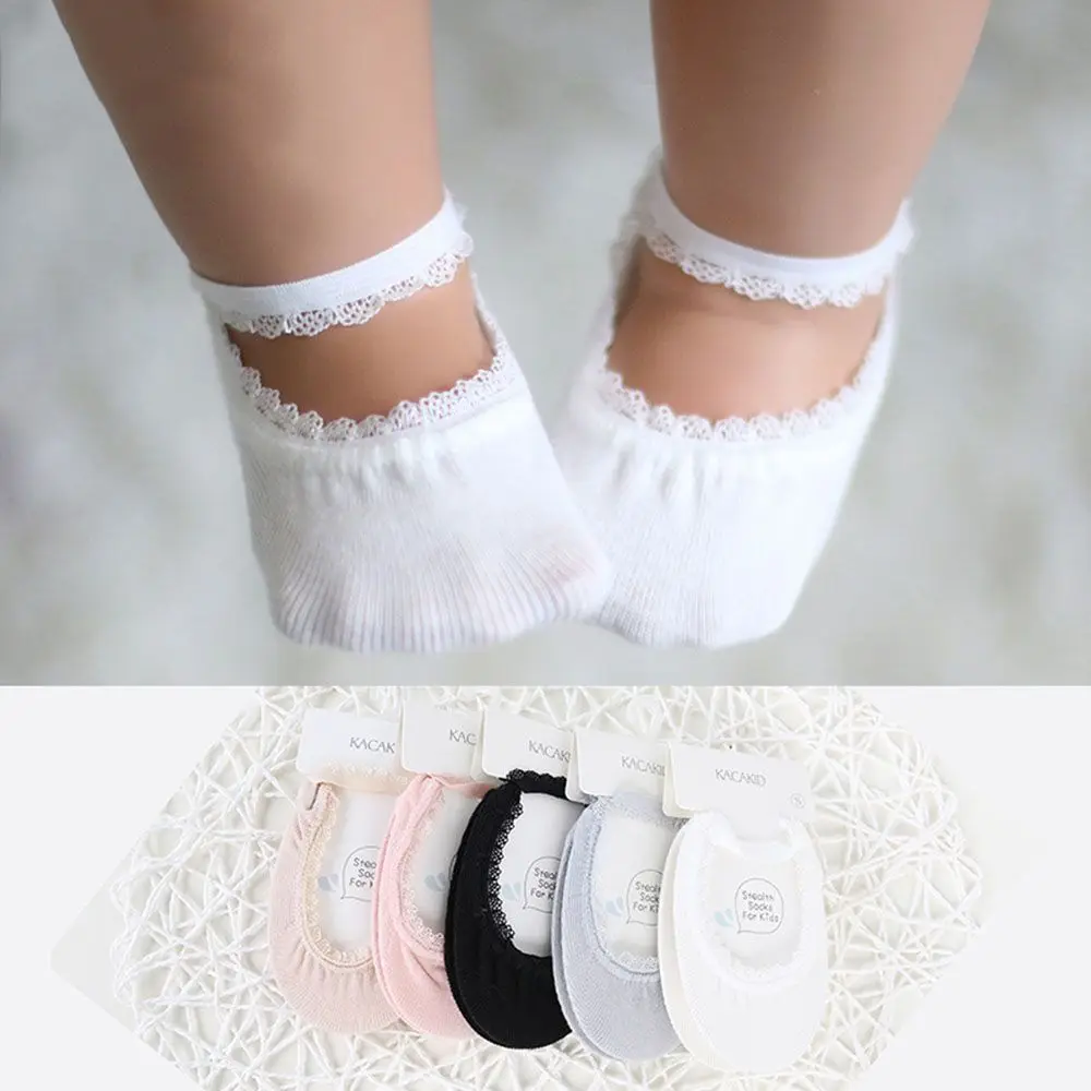 Description Picture 2 of itemNew Solid Color Infant Lace Socks Baby Socks Summer Newborn Socks