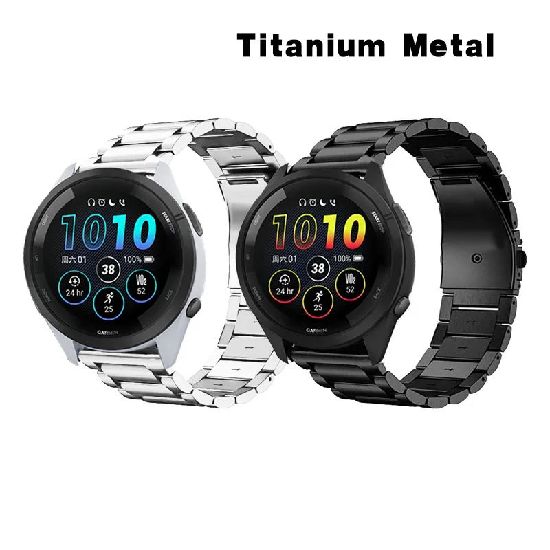 

Forerunner 265 255 245 Watch Straps For Garmin Vivoactive 4 3 Strap Venu 2 Plus Bracelet Band Replacement 22/20mm Titanium Alloy