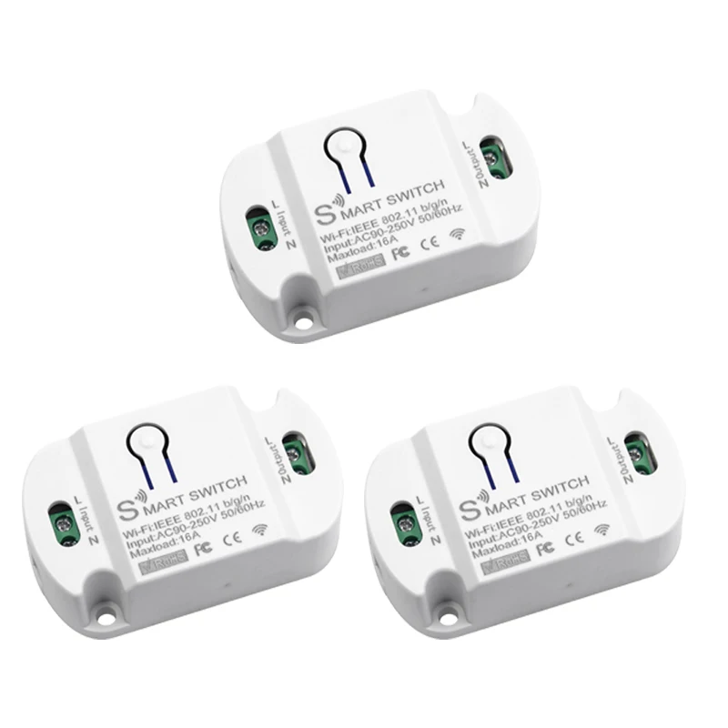 Tuya Wifi Switch DIY Smart Module Timer Light Timeing Controller 16A Breaker Timer Smart Home Control Via Alexa Google Home New 