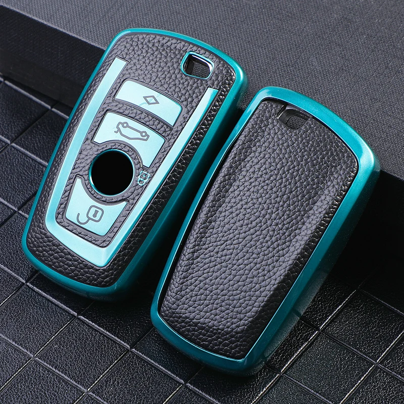 PU Leather Car Key Holder Case Cover For BMW F20 F30 G20 F31 F34 F10 G30 F11 X3 F25 X4 I3 M3 M4 1 3 5 Series Accessories key case key case cover car key shell remote control case cover