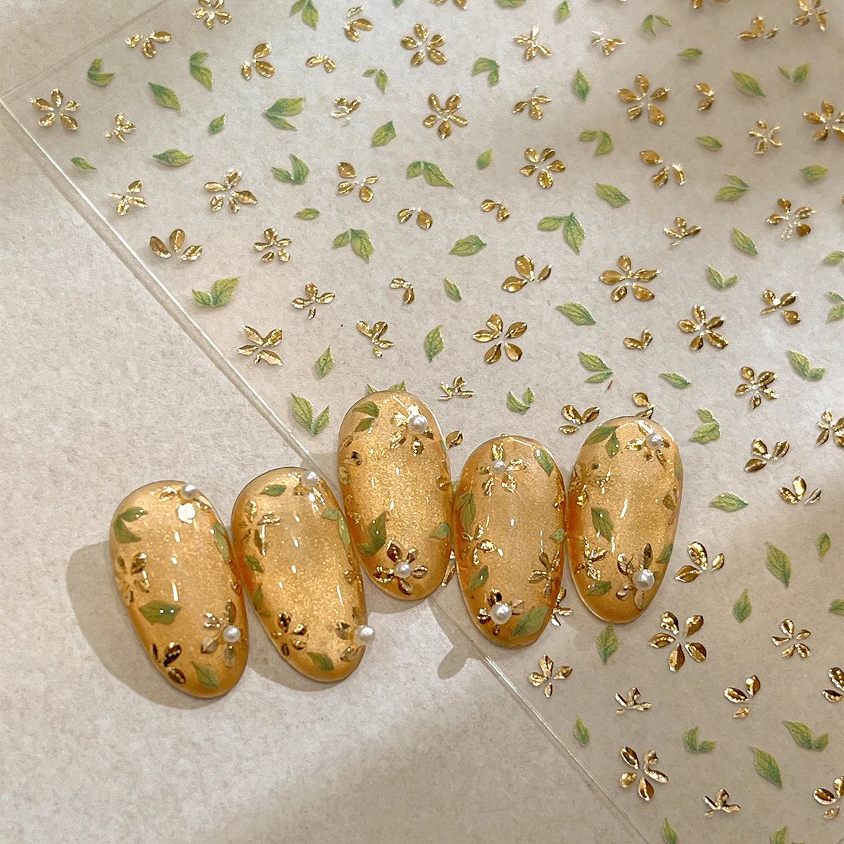 Nail Stickers Nail Art Decoration Nail Decals Flower Stickers 5D Emboss Nail Art Stickers 5 Petal Flower Florals Pattern Relief Nail Decals Self Adhesive Manicure Design Tip Accessories
