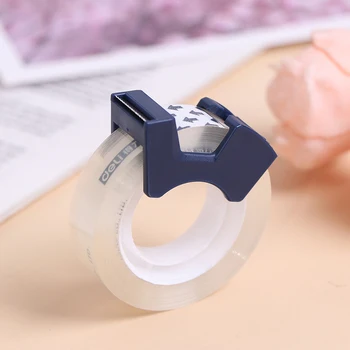 Hot Clear Adhesive Tape with Tape Cutting Tool Writable Invisible Correction Tape School Stationery Protable Tape Dispenser