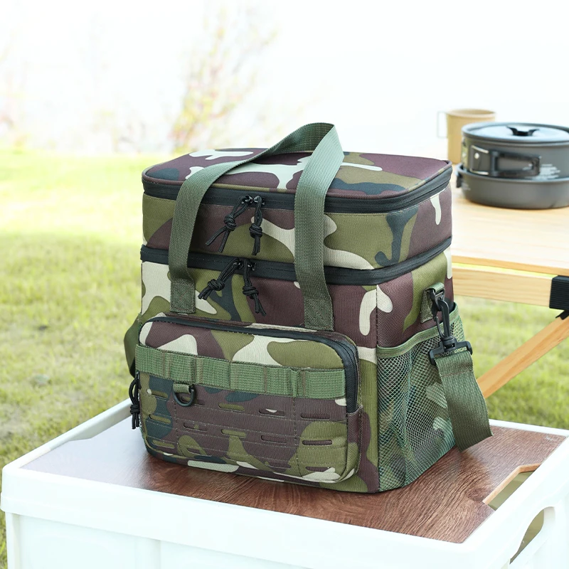2-Layer Tactical Lunch Bag Outdoor Picnic Cooler Bag Work