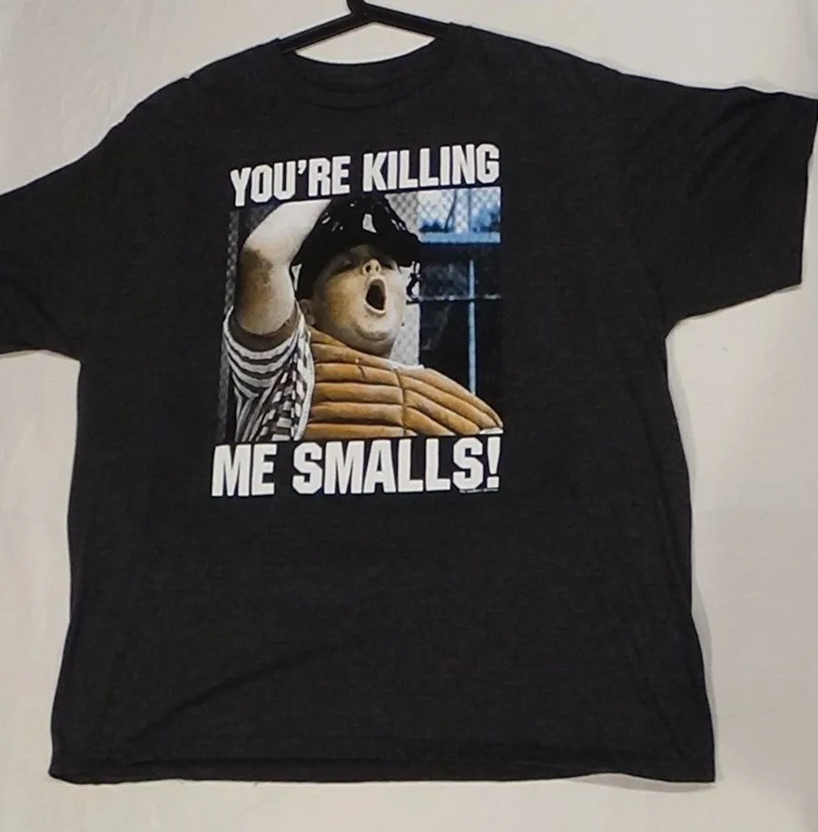 Sandlot Movie You Killing Me Smalls T Shirt Xl Extra Large Grey Baseball Maniche Lunghe O Corte