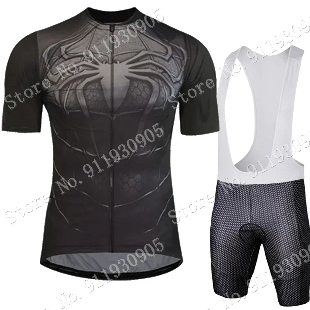 Suit Spiders Cycling Jersey Set Cycling Popular Cartoon Anime Clothing Road Bike Shirts Bicycle Bib Shorts MTB Maillot