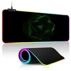 Enhanced Gaming Mouse Pad with RGB LED Lighting - Large 40x90cm Desk Mat for Ultimate Performance and Immersion (BLACK - 4)