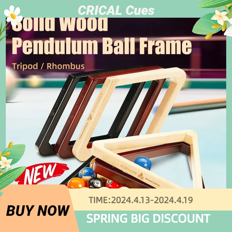 KONLLEN Solid Wood Billiard 8-Ball Triangle / 9-Ball Diamond Pool Ball Racks for 2-1/4