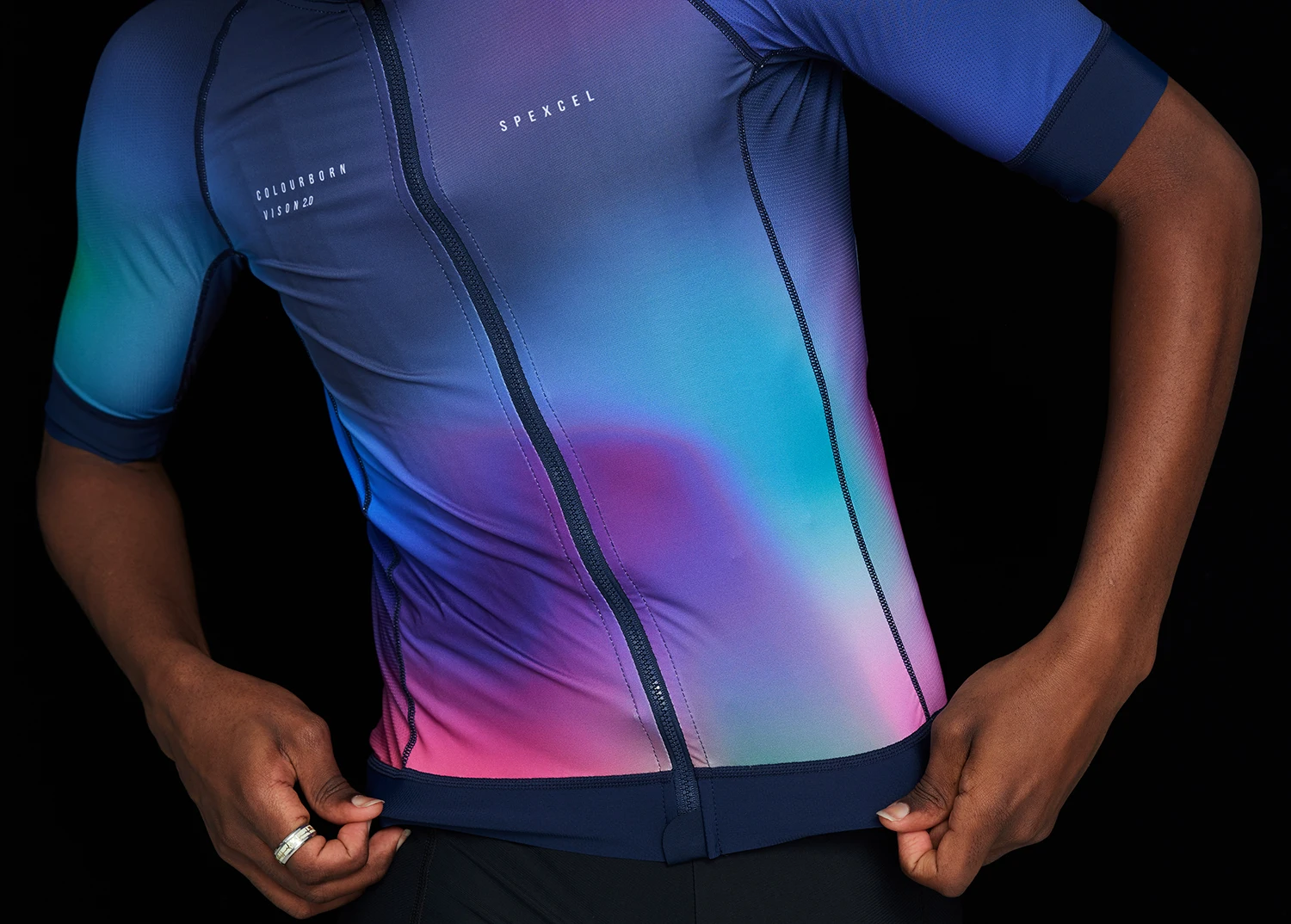 SPEXCEL 2022 Aero Race Fit Colourburn vision 2.0 Short Sleeve Cycling Jersey Lightweight fabric for Man And Women Purple 4