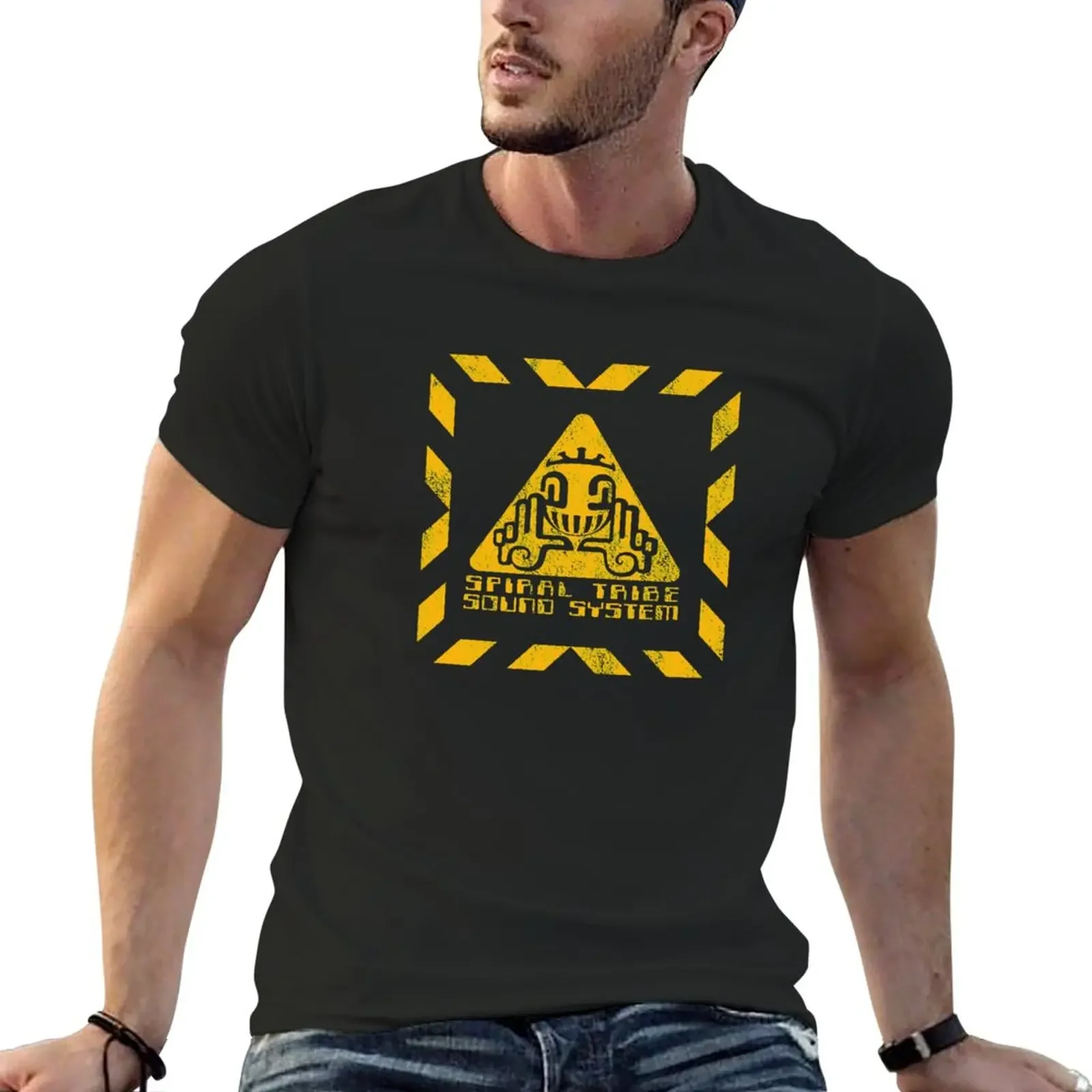 Spirale Tribe Sound System T-Shirt Camicie Graphic Tees Plain T-Shirt Uomo