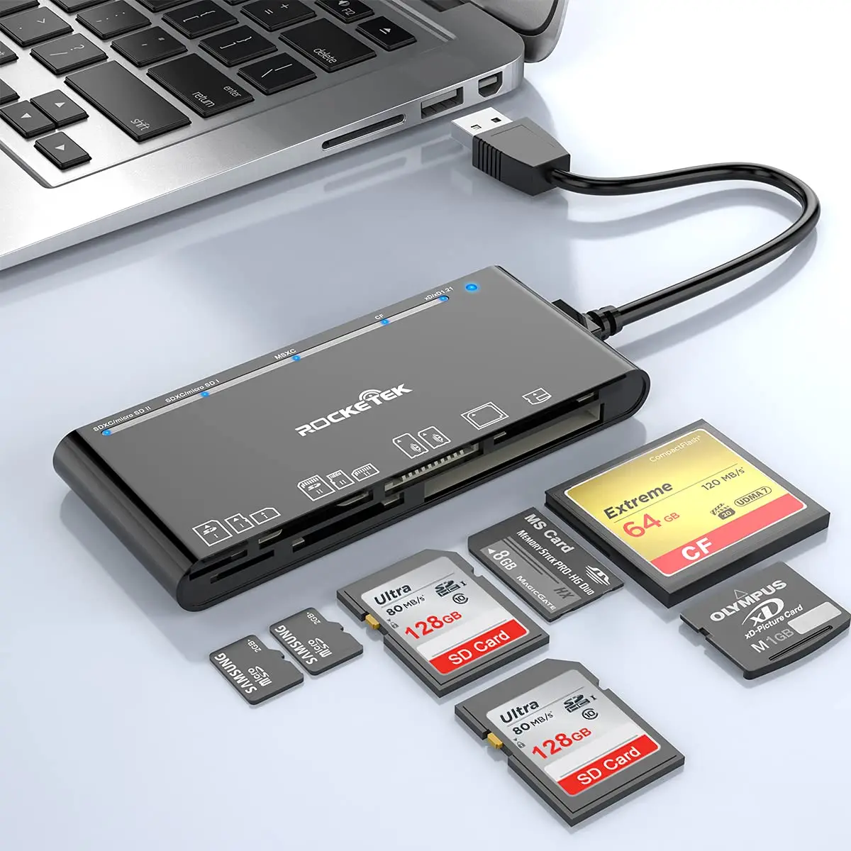 High Speed All-in-1 Memory Card Reader / Writer for SD/SDHC, Micro SD, CF,  XD, MS/Pro & Duo Cards 