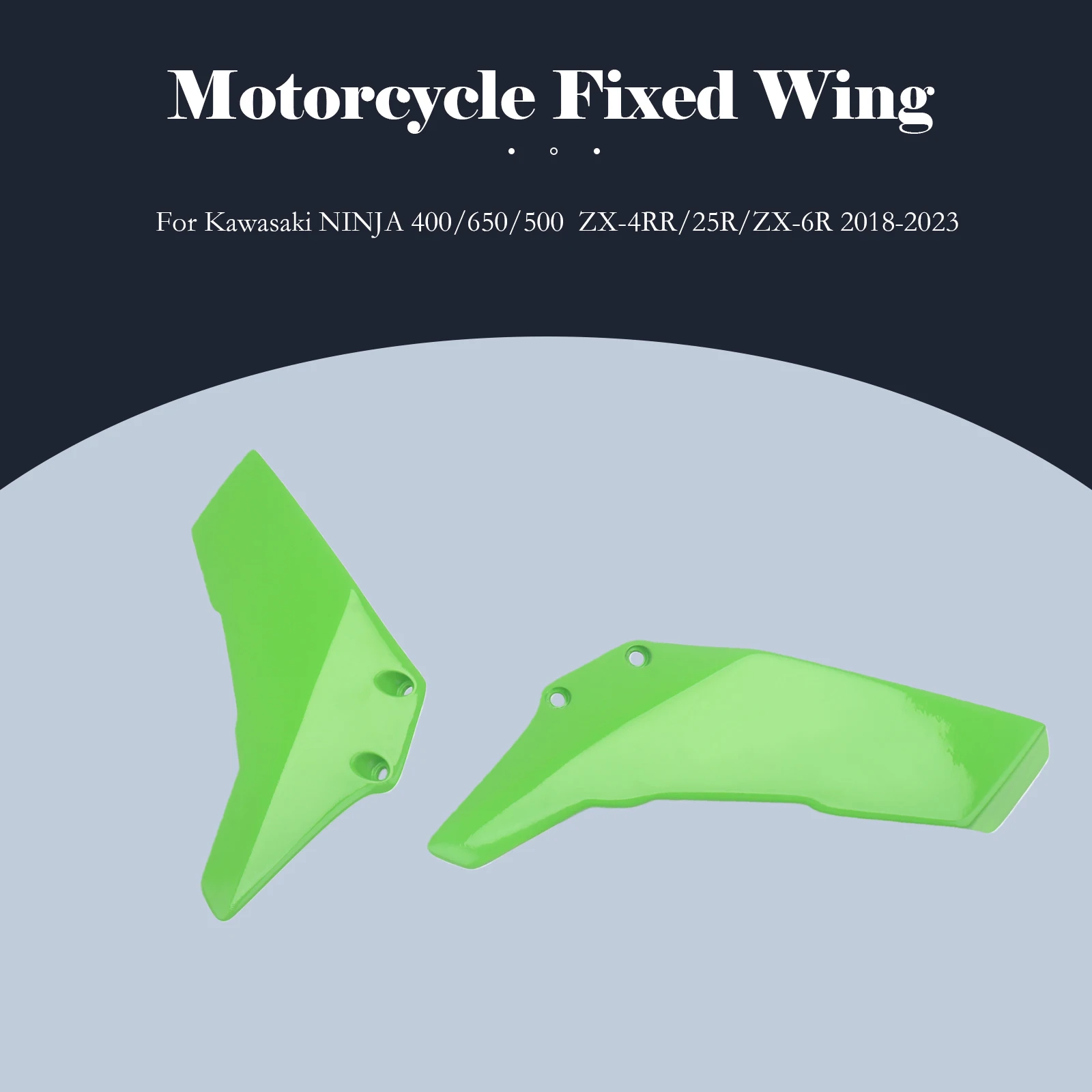 For Kawasaki NINJA 400/500/650-Motorcycles Accessories Winglet Aerodynamic Wing Kit Spoilers ZX-4RR/6R/25R Fixed Wings