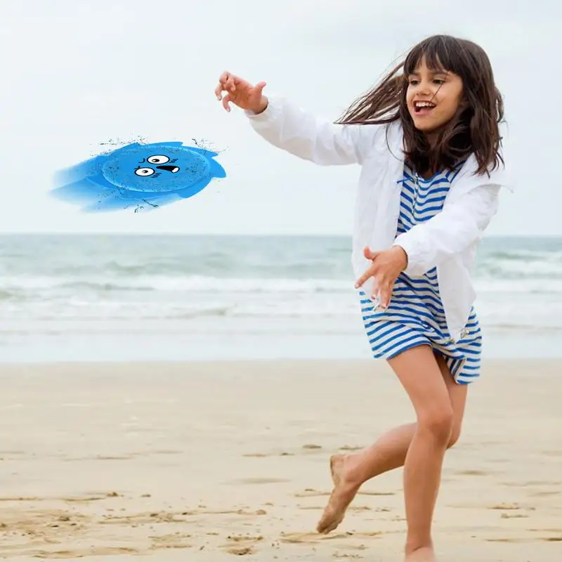 Splash Flying Disc Silicone Toy Water Disc Soft For Splashing Pool Water Toys Soft Throwing Skipping Discs For Summer Hot Days