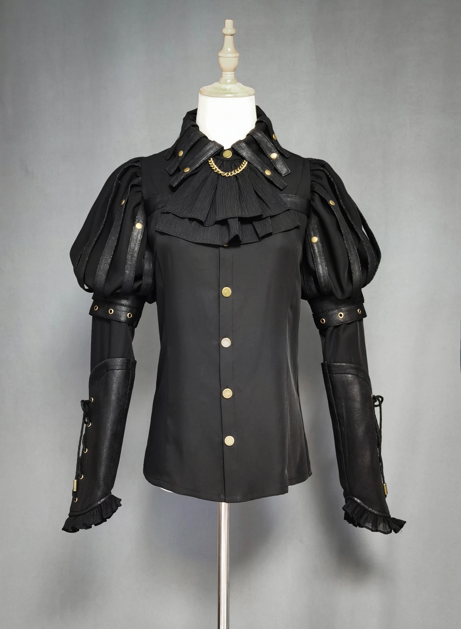 Black Fog Beloved Person- Gothic Shirt SK Black Gorgeous Bustier JSK Dress by Fox Trot-Pre-order