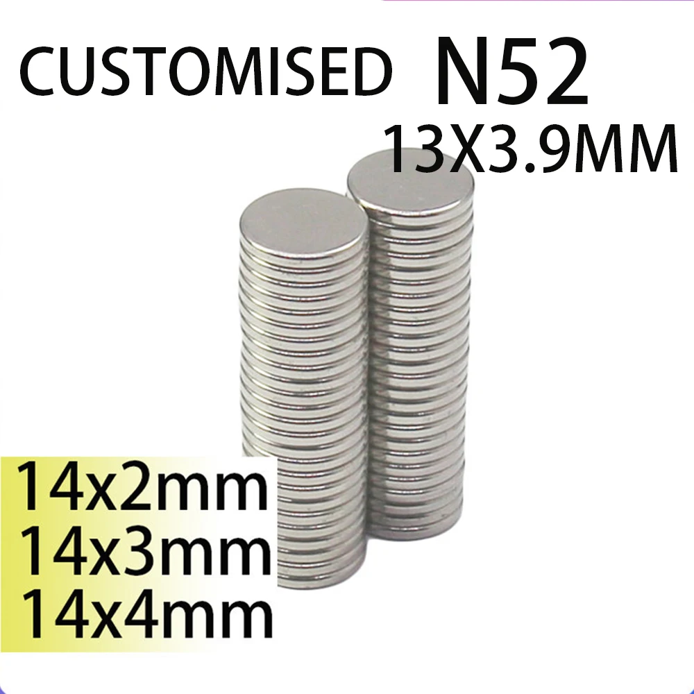 N35 N52 13X3.9mm 14x2mm 14x3mm 14x4mm Magnet Superpower Neodymium Magnets Nickle Coating Search Magnetic Fridge DIY customised