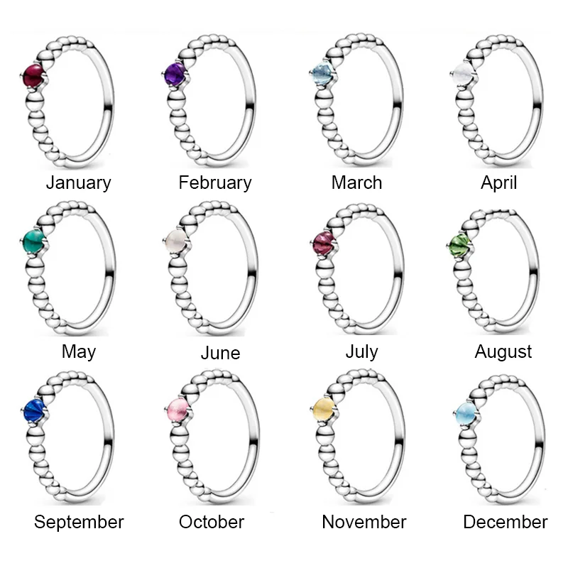 

LR цветной драгоценный камень 925 Серебряное кольцо из циркона женский новый корейский модный многослойный подарок для пары Женские Ювелирные изделия пикантный декабрь соответствующим месяцу рождения