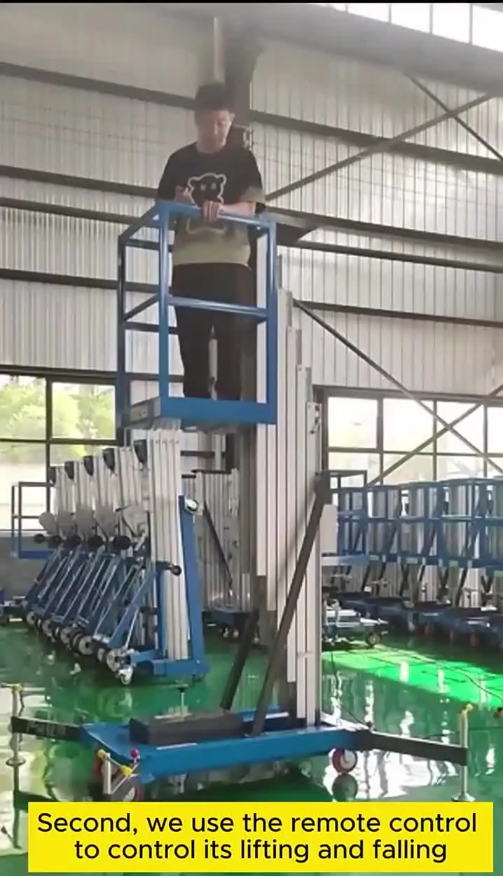 Электрические вертикальные подъемники Yugong 4–12 м одинарный подъемник мачты из