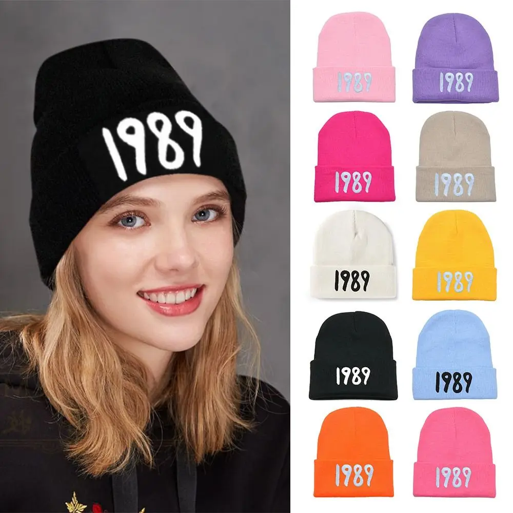 

Elastic Knitted Hat Casual Embroidered Ear Protection Hip Hop Cap Keep Warm Thickened Winter Hat Fans