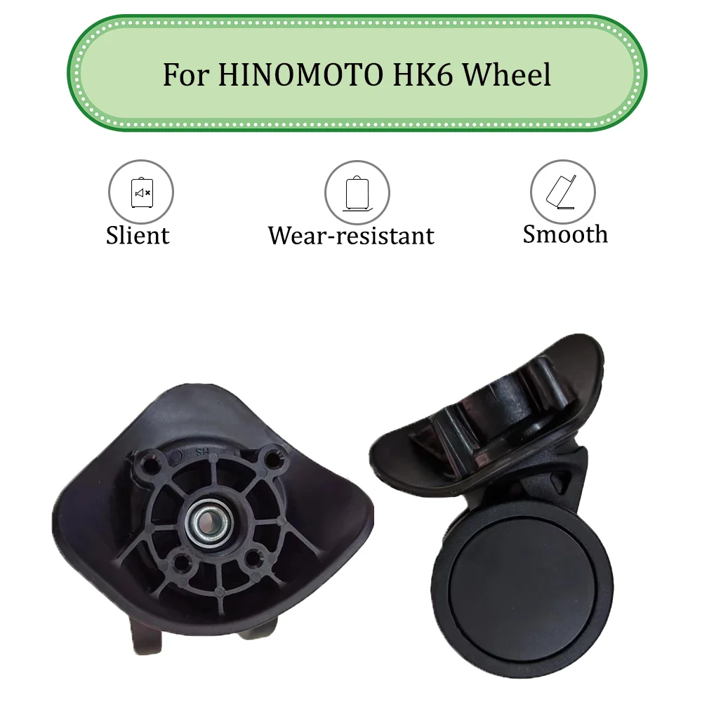 Suitable For HINOMOTO HK6 Universal Wheel Trolley Case Wheel Replacement Luggage Pulley Sliding Casters wear-resistant Repair